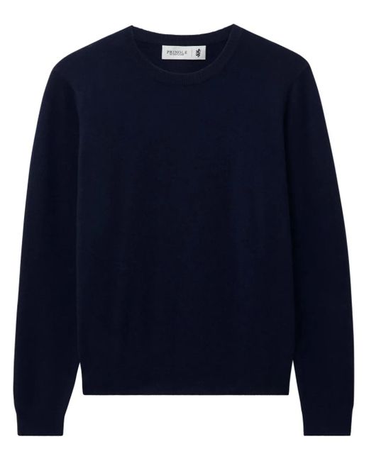 Pringle of Scotland Blue Round-Neck Cashmere Sweater