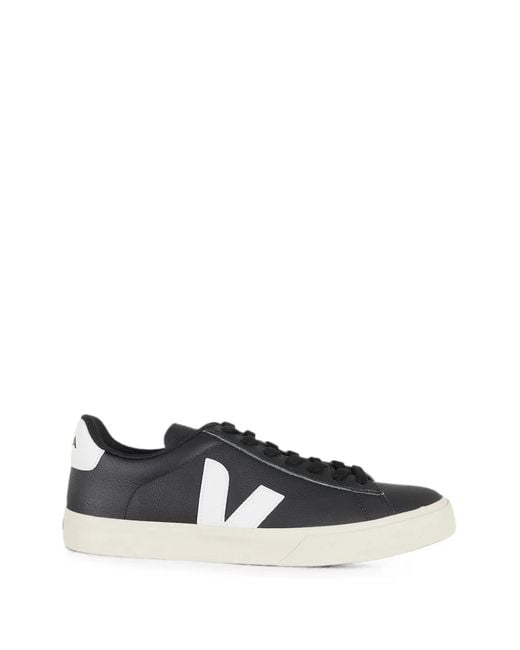 Veja White Campo Leather Sneakers for men