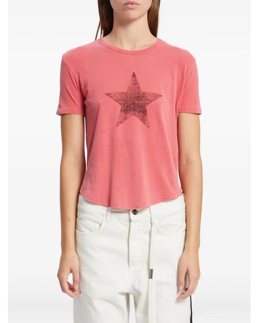 Ann Demeulemeester Red Floor Star-Print Jersey T-Shirt