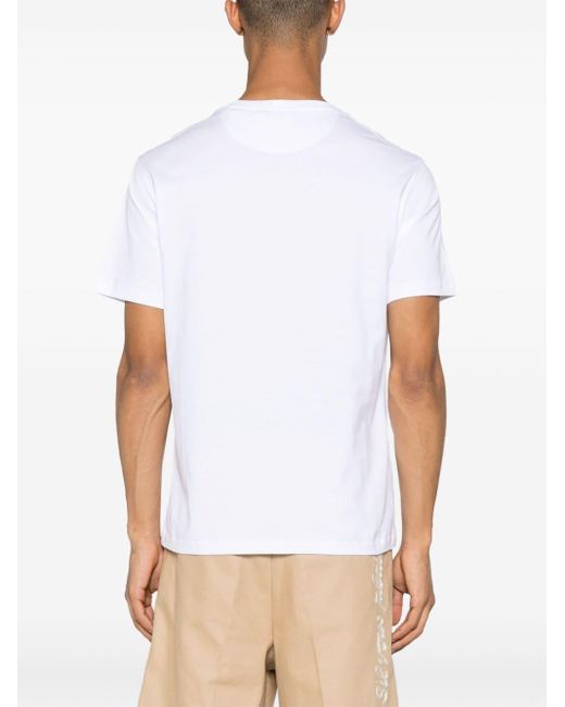 Bally White Logo-print Organic Cotton T-shirt for men