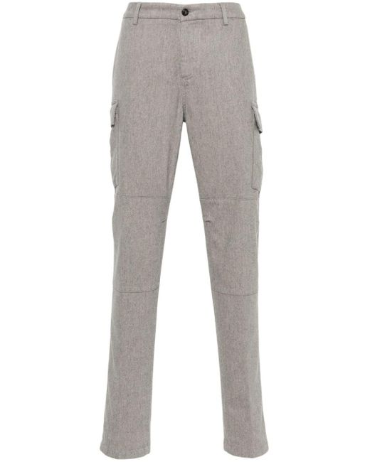 Eleventy Gray Straight-leg Cargo Trousers for men