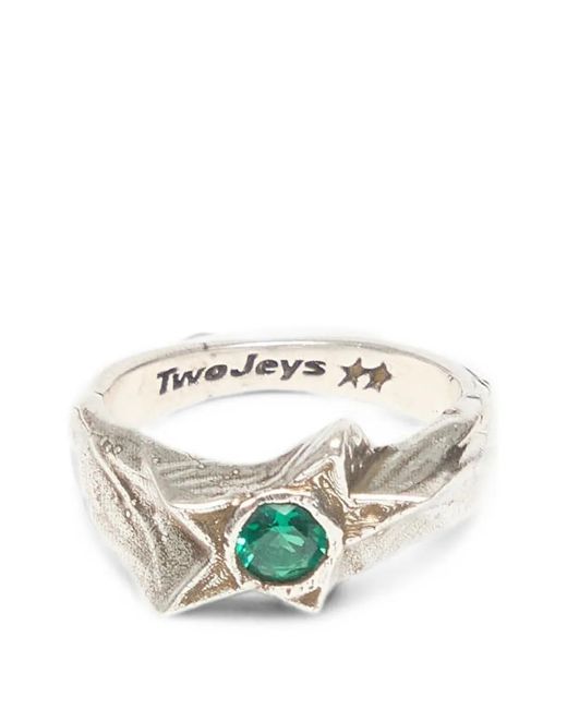 Twojeys White Calda Star-Motif Ring