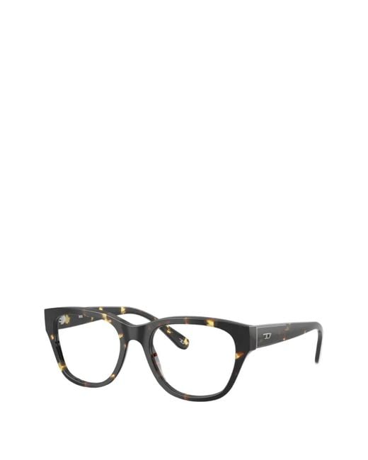 DIESEL Black Tortoiseshell-Effect Cat-Eye Glasses