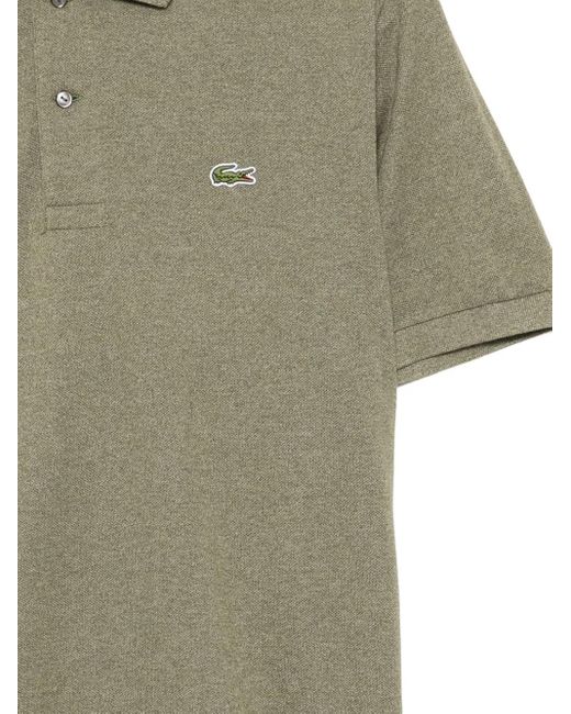 Lacoste Green Logo-Appliqué Cotton Polo Shirt for men