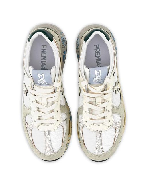 Premiata White Baskets Mase 25 À Lacets for men