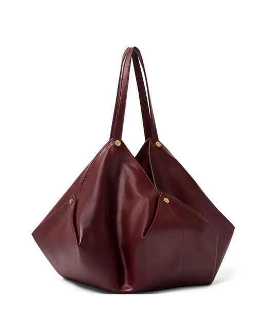 Versace Purple Protea Large Nappa Shoulder Bag