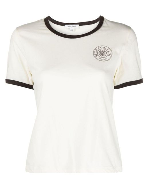 Sporty & Rich ロゴ Tシャツ White