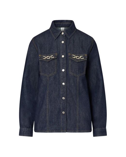 Liu Jo Blue Slim Fit Denim Shirt