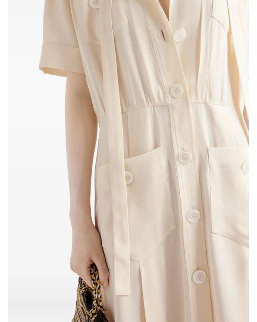 Prada Natural Lace Shirt Dress