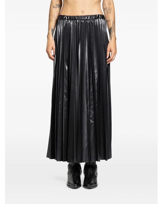 Junya Watanabe Maxi-Plooirok in het Black