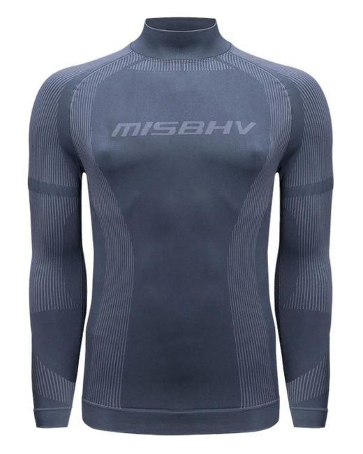 T-Shirt A Maniche Lunghe di M I S B H V in Blue da Uomo