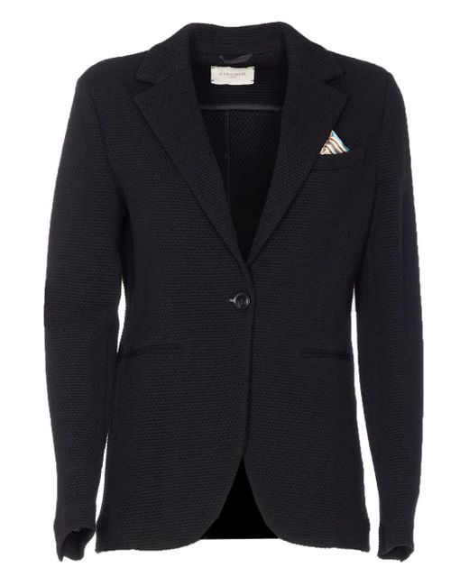Circolo 1901 Gebreide Blazer Met Knopen in het Black