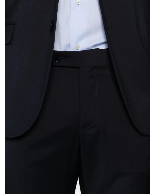 VELA SHOP Blue Single-Breasted Tailored-Cut Suit for men