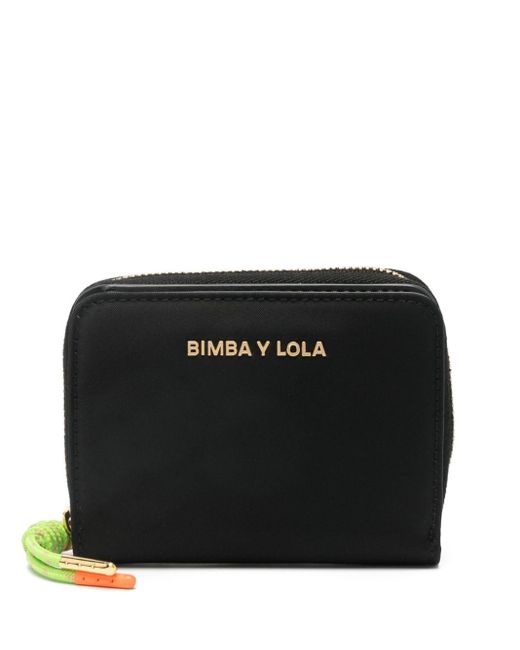Bimba Y Lola Black Logo-lettering Bi-fold Wallet