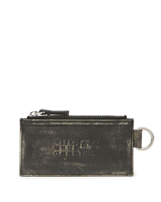 MM6 by Maison Martin Margiela Gray Numeric Leather Wallet