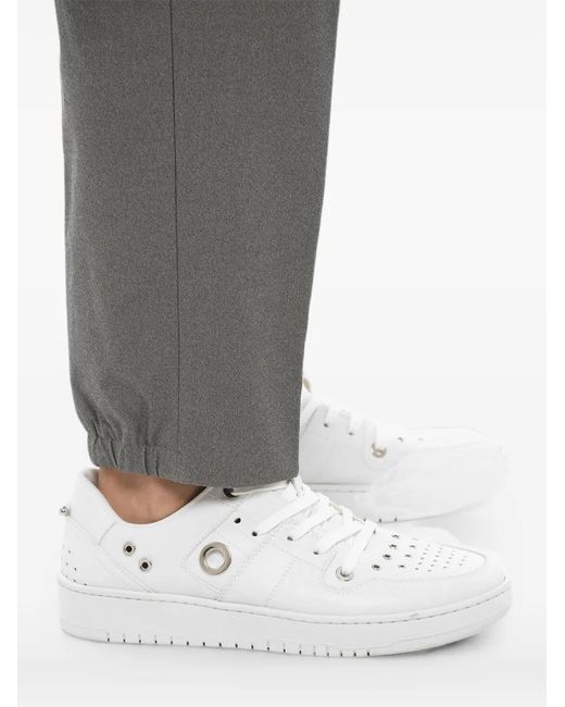Neil Barrett Gray Slim-Fit Belt-Loop Trousers for men