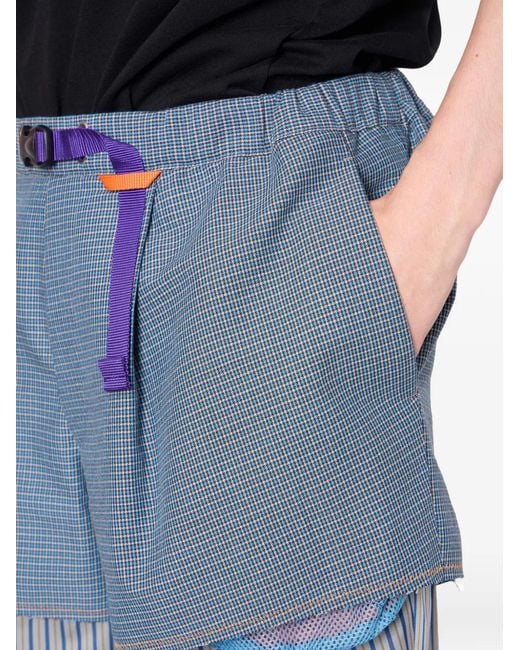 Kolor Blue Striped Checked Track Pants for men
