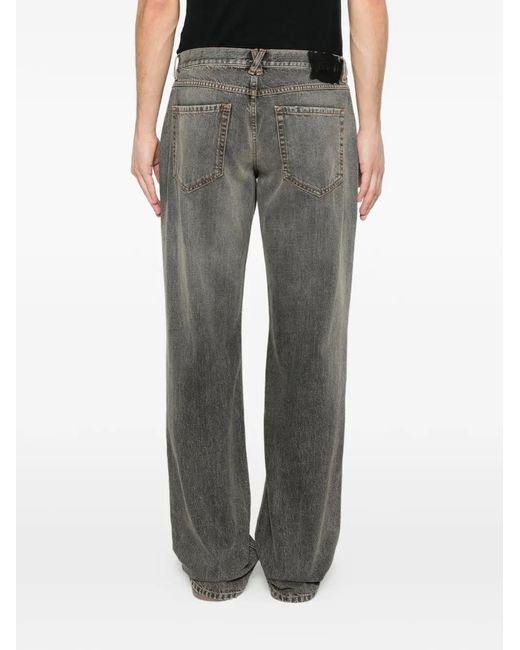 Aries Gray Tyrone Distressed Low-Rise Jeans