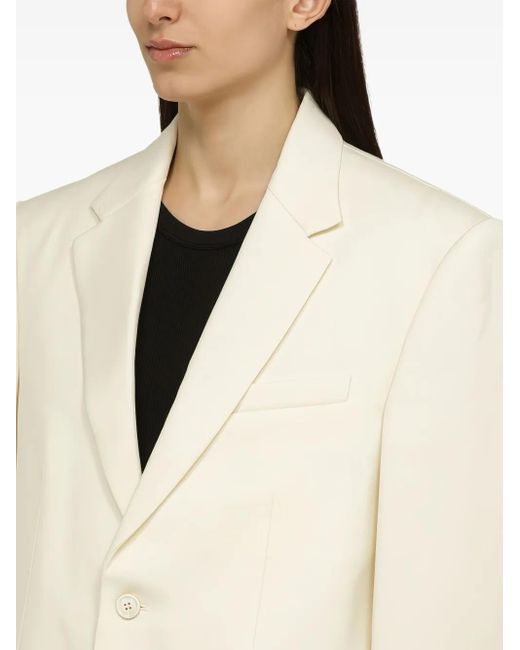Wardrobe NYC Natural Single-Breasted Blazer