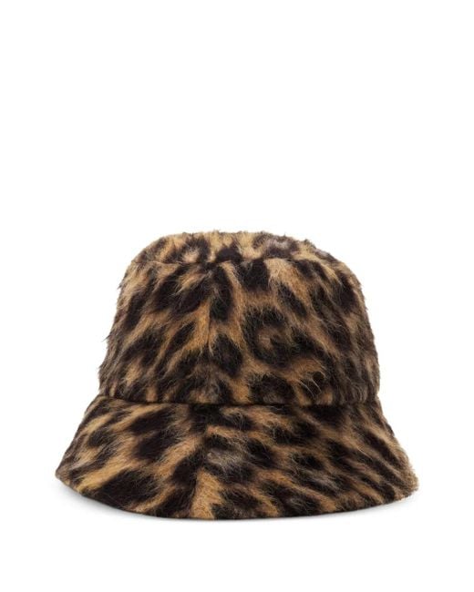 Lanvin Fischerhut Mit Leoparden-Print in Brown für Herren