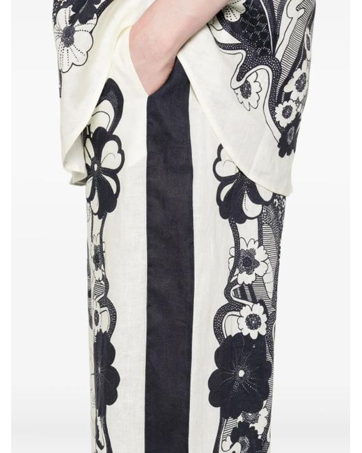 Pantaloni A Fiori di ALÉMAIS in White