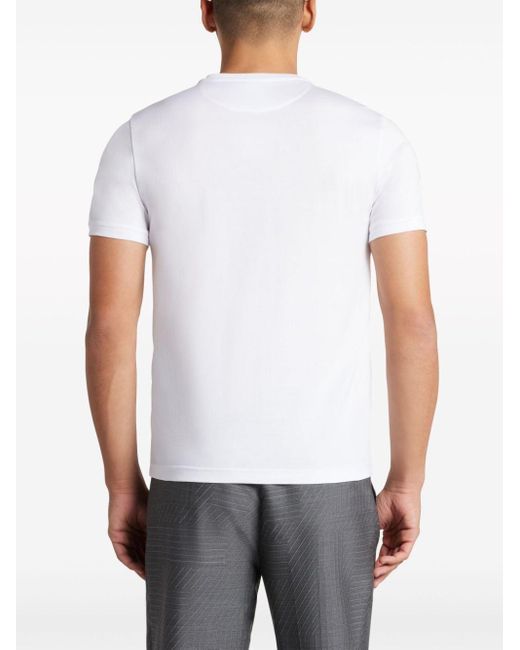 Fendi T-Shirt mit O'Lock-Stickerei in White für Herren