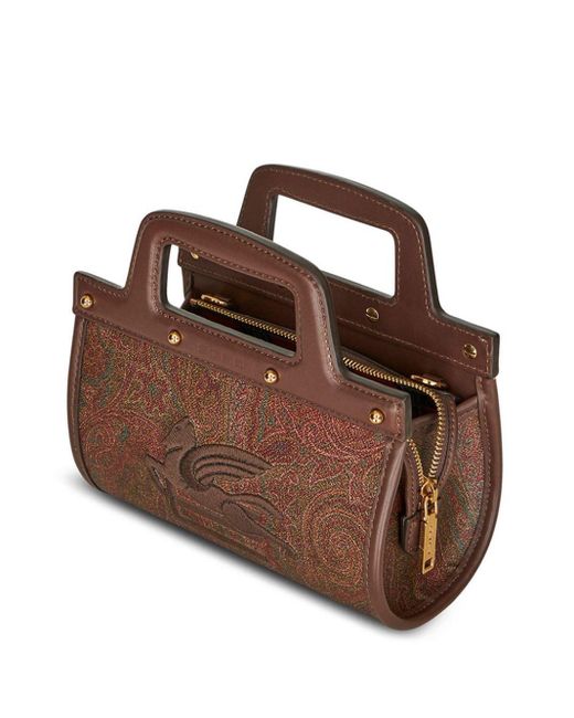 Etro Brown Mini-Tasche mit Paisley-Print