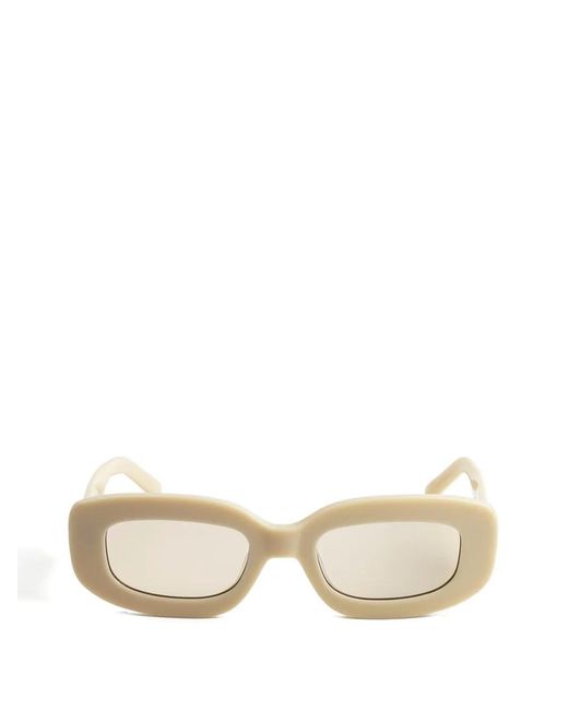 Kaleos Eyehunters Natural Eluard Rectangular Sunglasses
