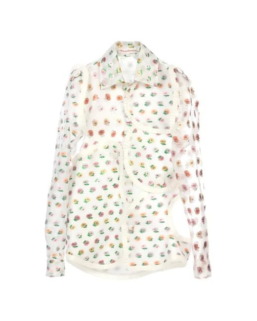Walter Van Beirendonck White Chemise Arp Art À Volants for men