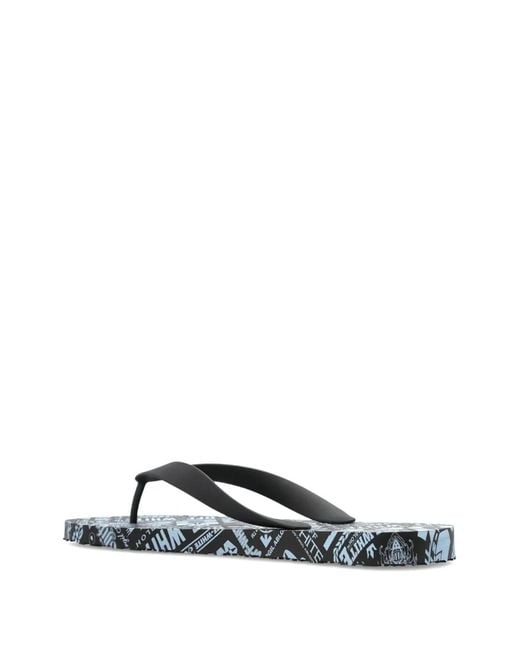 Off-White c/o Virgil Abloh White Logo-Print Flip-Flops for men