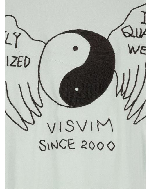 Visvim Blue Embroidered Shirt for men