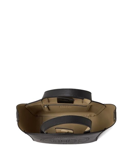 Karl Lagerfeld Black K/circle Perforated-logo Tote Bag