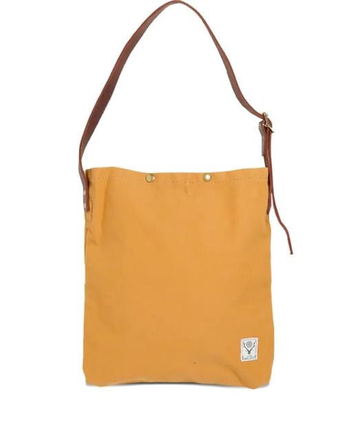 South2 West8 Orange Sunforger Book Shoulder Bag for men