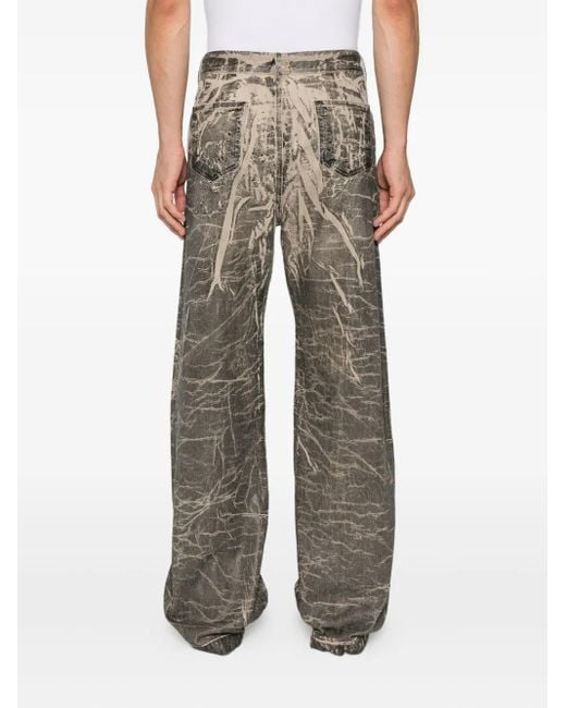 Rick Owens Gray Distressed Cotton Jeans for men