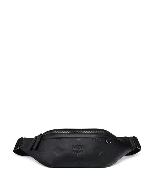 MCM White Fursten Belt Bag for men
