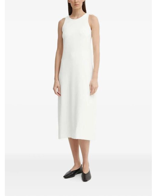 Vestido midi sin mangas con cuello redondo Drykorn de color White