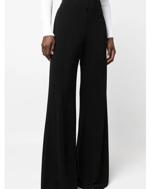 Alberta Ferretti Black Hose Mit Weitem Bein