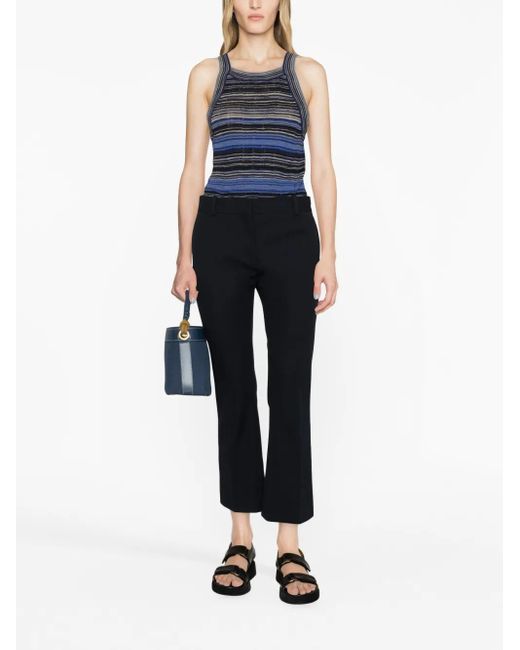 FRAME Blue Le Crop Mini Boot Bootcut Trousers