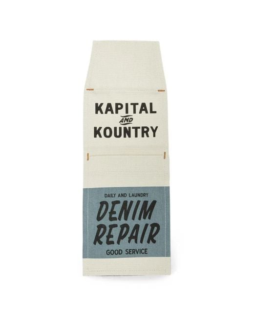 Kapital White Canvas Pulp Phone Holder for men