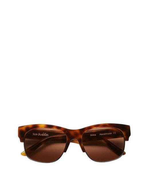 Sun Buddies Brown Lunettes De Soleil Alma À Monture Carrée
