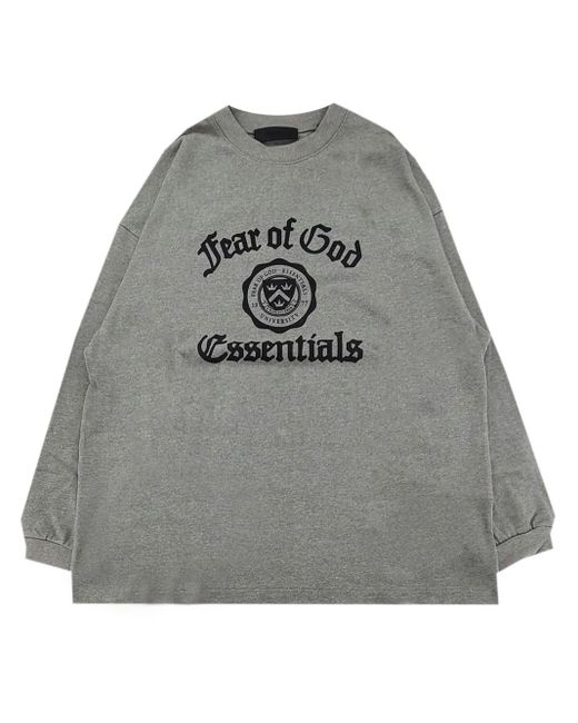 Fear Of God Gray University T-Shirt for men