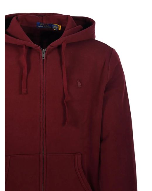 Felpa Con Cappuccio di Polo Ralph Lauren in Red da Uomo