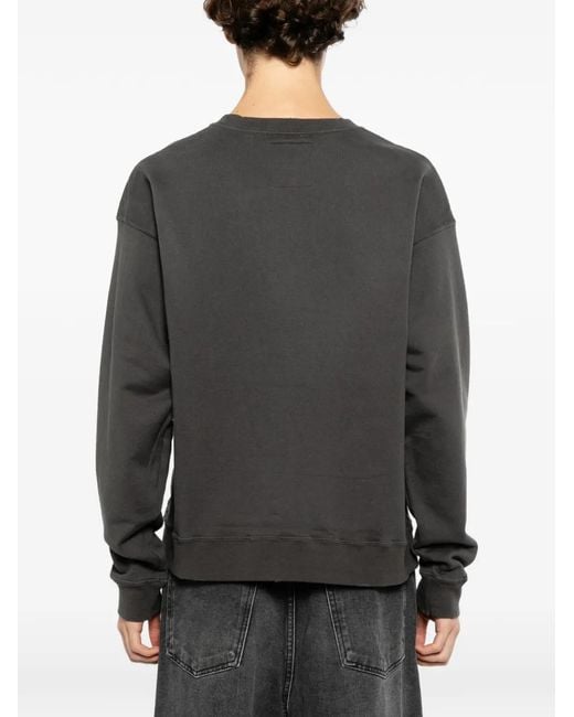 Maison Mihara Yasuhiro Black Graphic-Print Sweatshirt for men