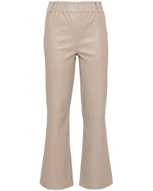 Arma Natural Leather Straight Trousers