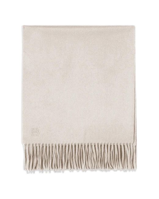 Bompard Natural Eb Fringed Monogram Scarf