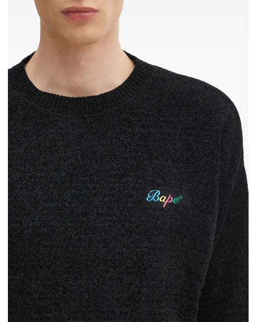 メンズ A Bathing Ape ロゴ セーター Black