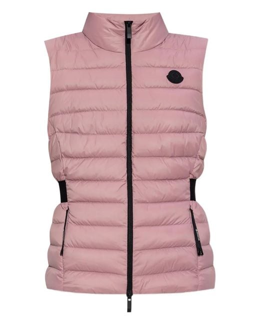 Moncler Pink Valmarie Fit & Flare Down Vest