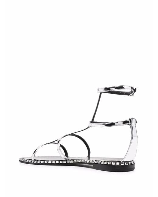 Giuseppe Zanotti White Bellatriks Flat Thong Sandals