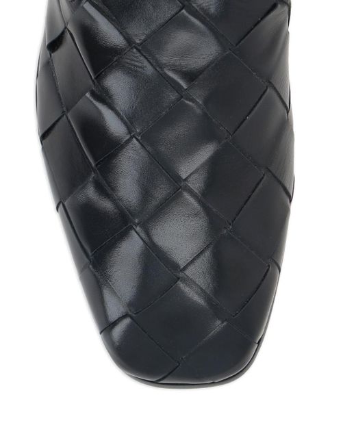 Bottega Veneta Black Intrecciato Slip-on Loafers for men