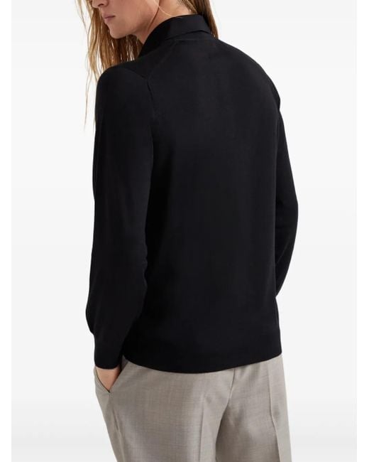 Brunello Cucinelli Black Long-Sleeve Jumper for men